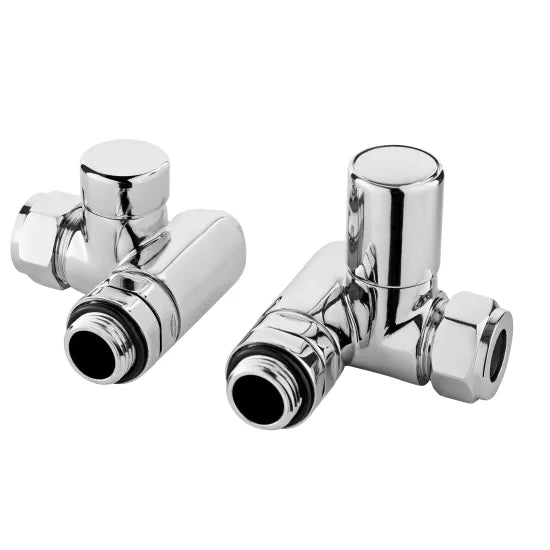 Plumbers Choice Corner Duel Fuel Radiator Valve Pack (Pairs) - Chrome