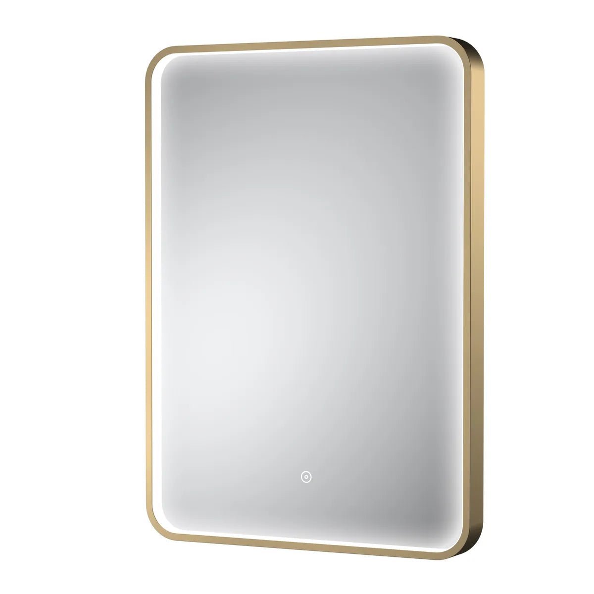 Hudson Reed Brushed Brass Frame LED Mirror - 700mm x 500mm