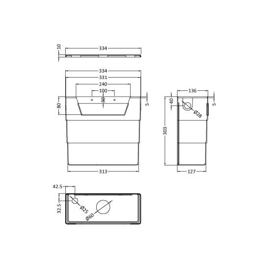 Hudson Reed Dual Flush Concealed Cistern