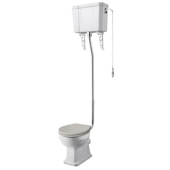 Hudson Reed Hudson Reed Richmond Comfort Height High Level Toilet Including Cistern & Flush Pipe