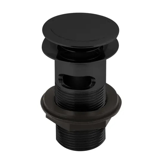 Hudson Reed Push Button Basin Waste Matt Black