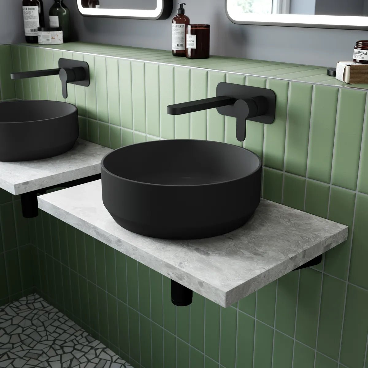 Hudson Reed Round Vessel Matt Black