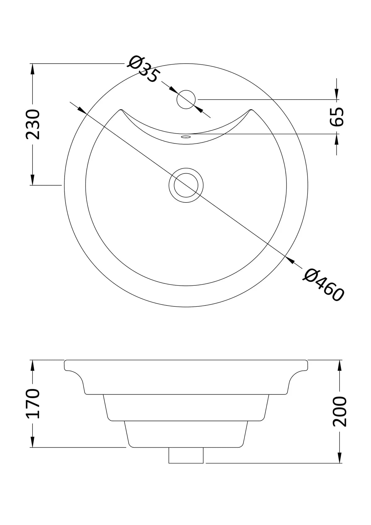 Hudson Reed Round Vessel White