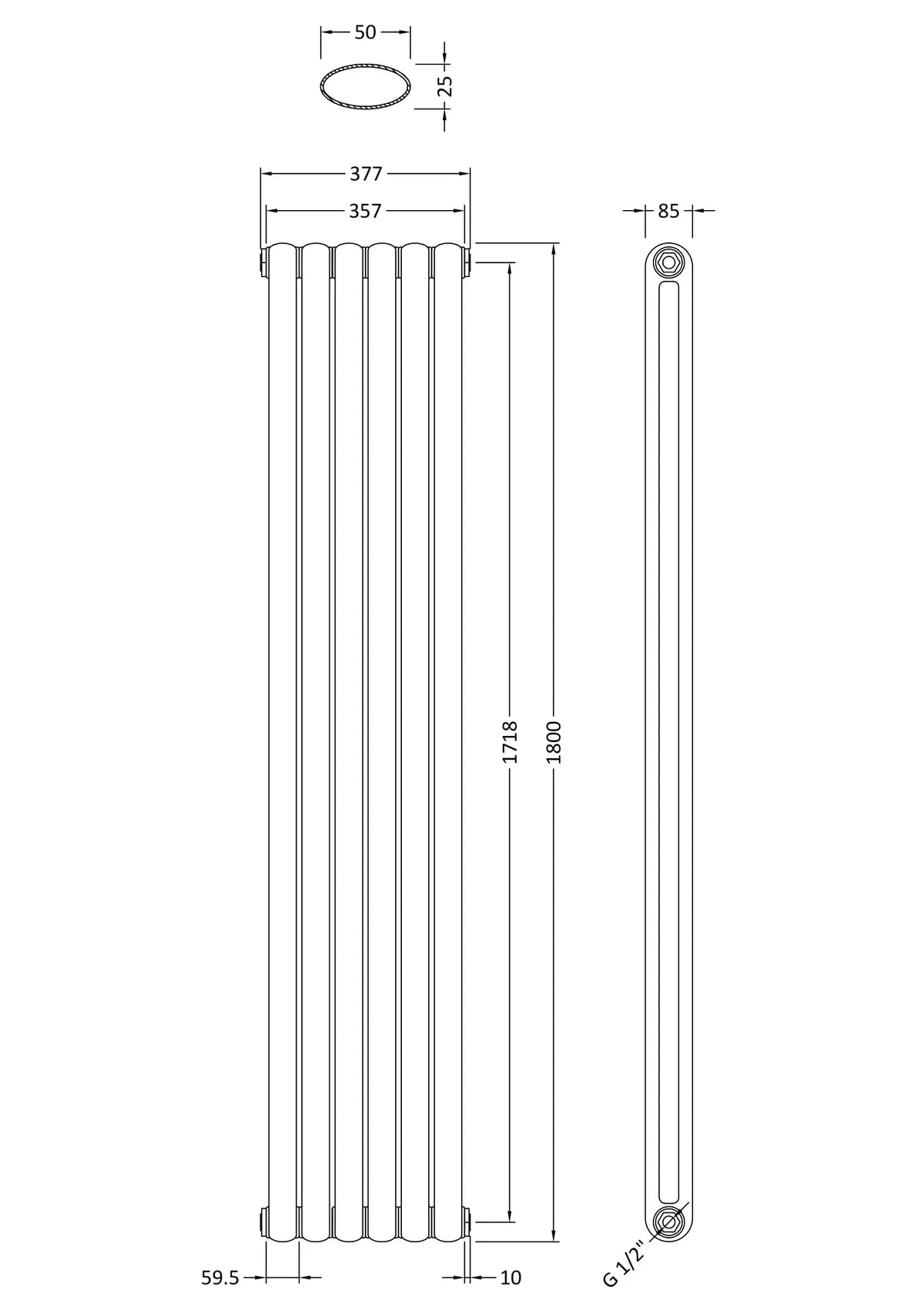 Hudson Reed Salvia White Designer Radiator