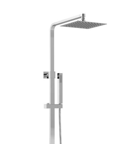 Hudson Reed Square Brass Thermostatic Bar Valve & Shower Kit Chrome