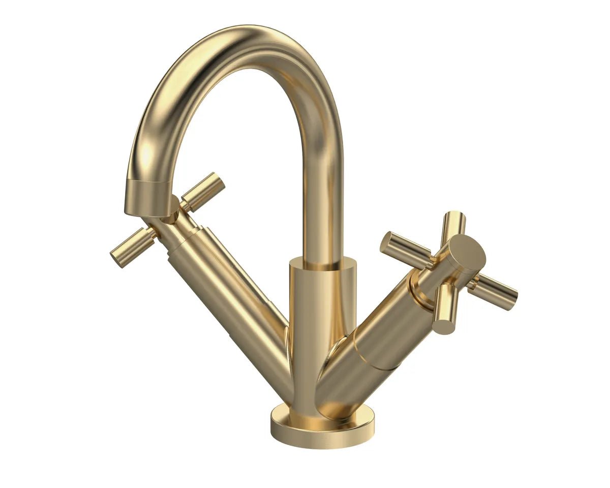 Hudson Reed Tec Crosshead Mono Basin Mixer Brushed Brass