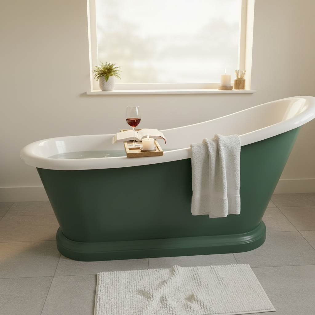 Hunter Green Slipper Bath – Enhanced 1:1