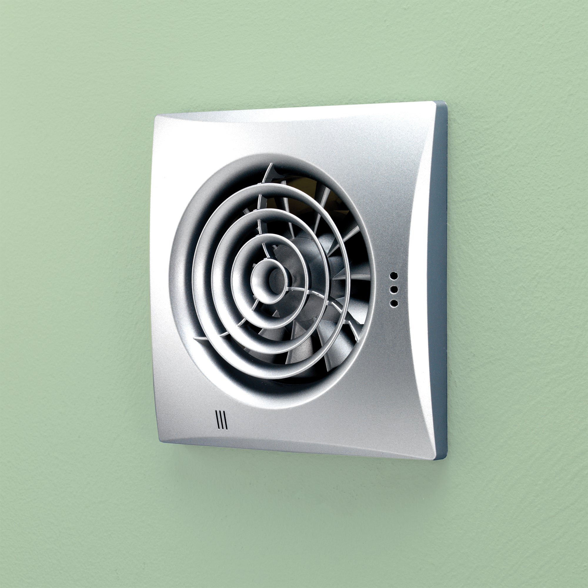 Hush Discreet Bathroom Extractor Fan - Matt Silver