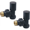 Nuie - Choice Modern Radiator Valves Straight - Black