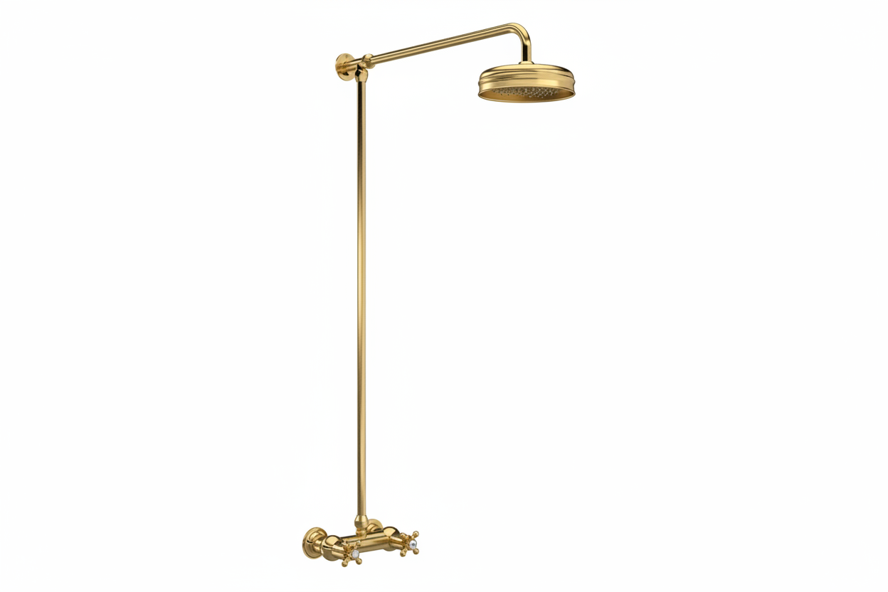 Bayswater Traditional Shower Valve & Kit Brushed Brass