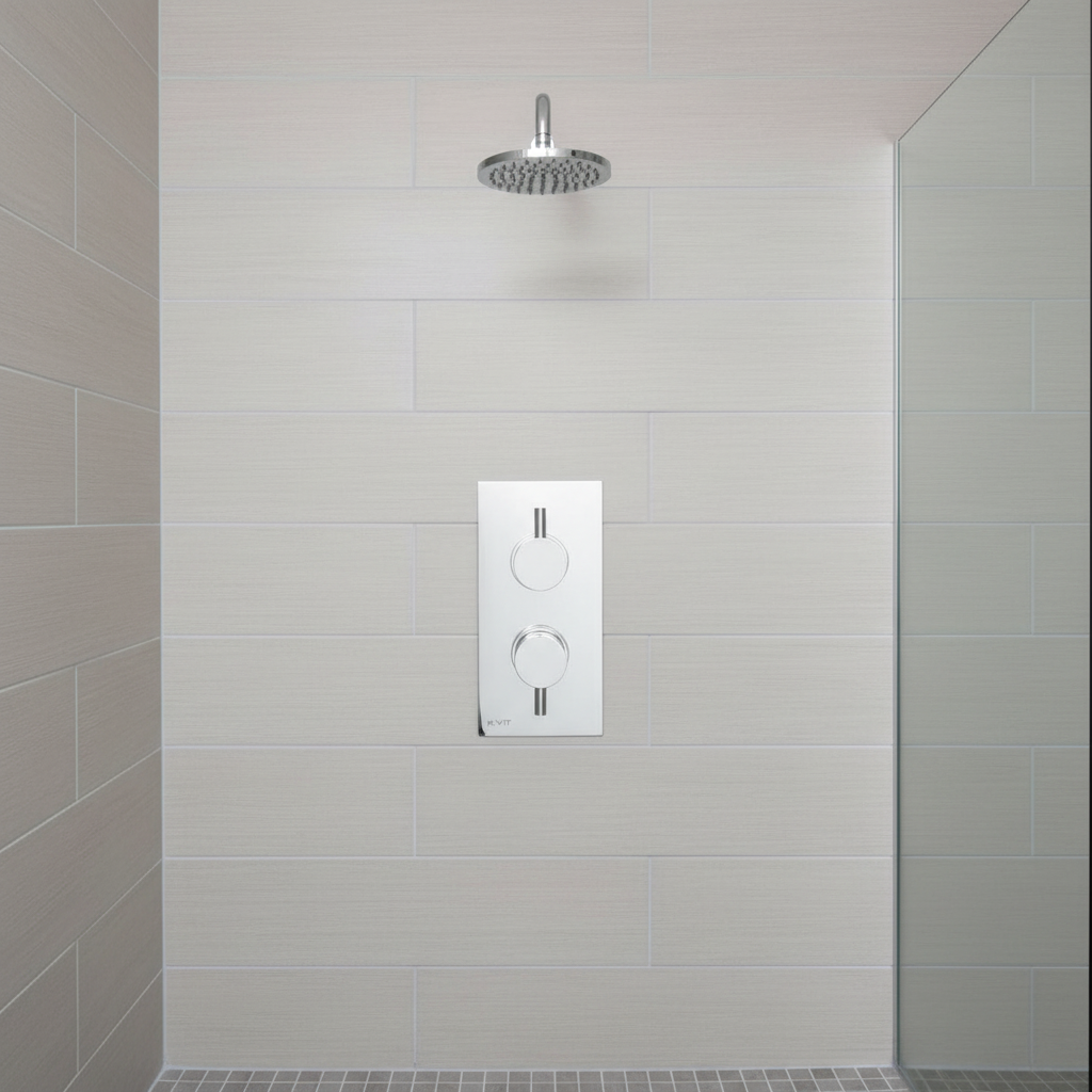 Kartell Plan Thermostatic Concealed Mixer Shower in bathroom setting