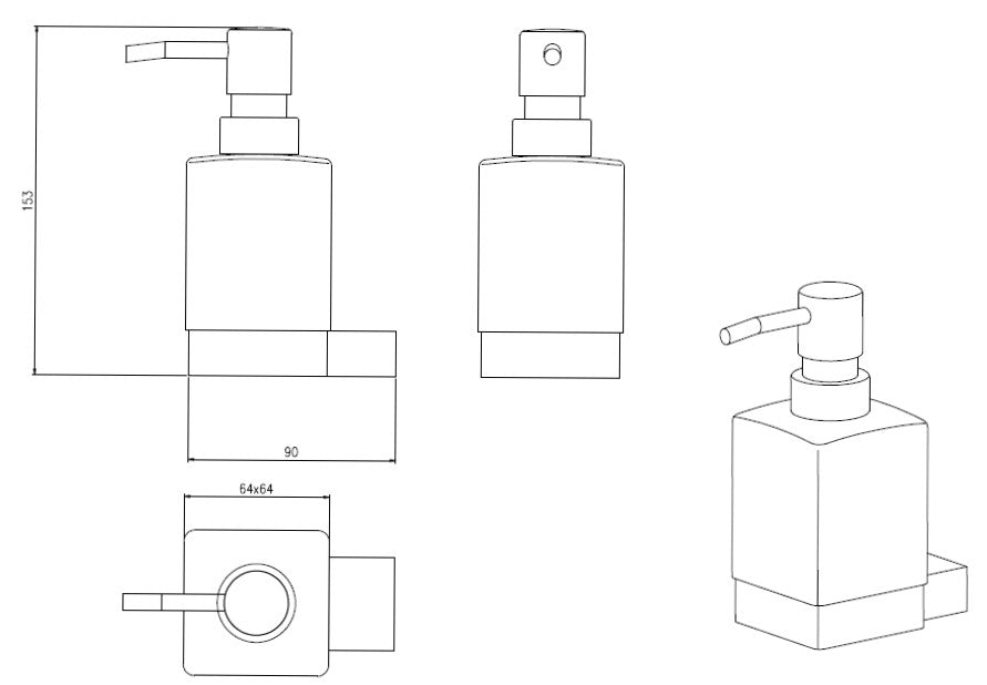 K - Vit Premium Soap Dispenser Brushed Nickel