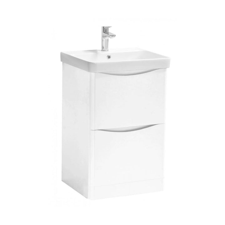 Kartell Arc Floor Standing Two Drawer Cabinets, 500mm x 460mm and Metro Ceramic Basin