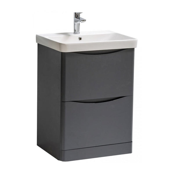 Kartell Arc Floor Standing Two Drawer Cabinets, 600mm x 460mm and Metro Ceramic Basin