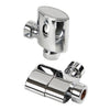 Kartell - Aspen Straight Steel Radiator & Towel Rail Valve - Chrome