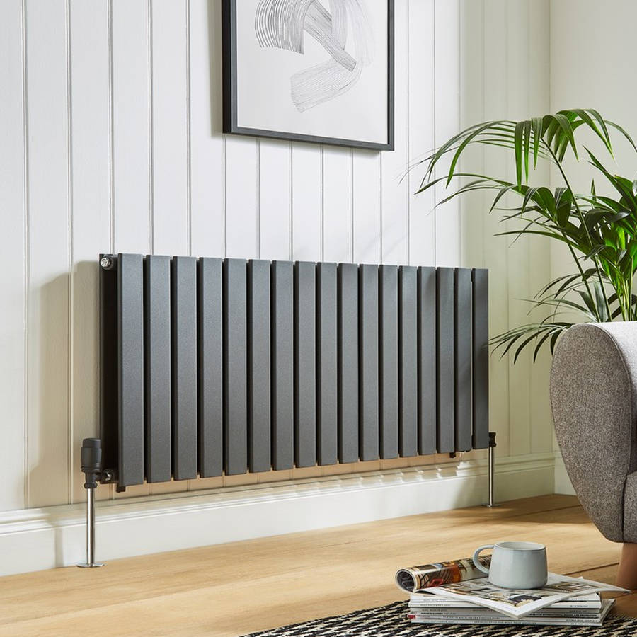 Kartell Boston Steel Anthracite Single/Double Horizontal Designer Radiators