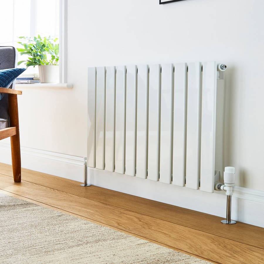 Kartell Boston Steel White Single/Double Horizontal Designer Radiators