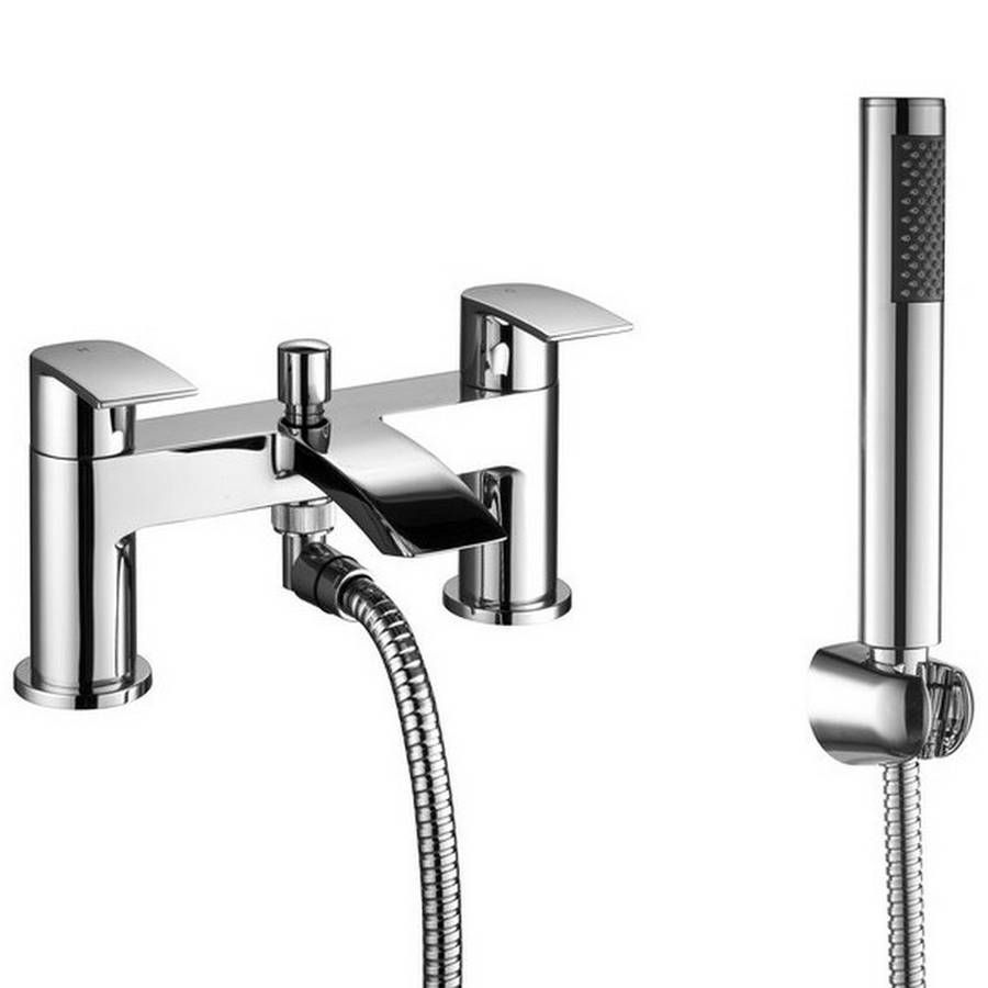 Kartell Brassware Curve Bath Shower Mixer Tap - Chrome