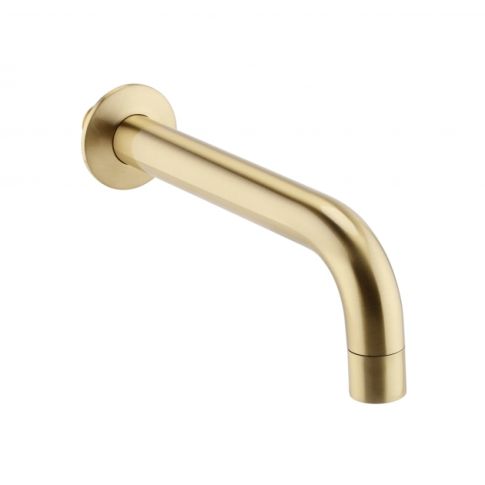 Kartell Brassware Ottone Wall Mounted Bath Spout, Brushed Brass