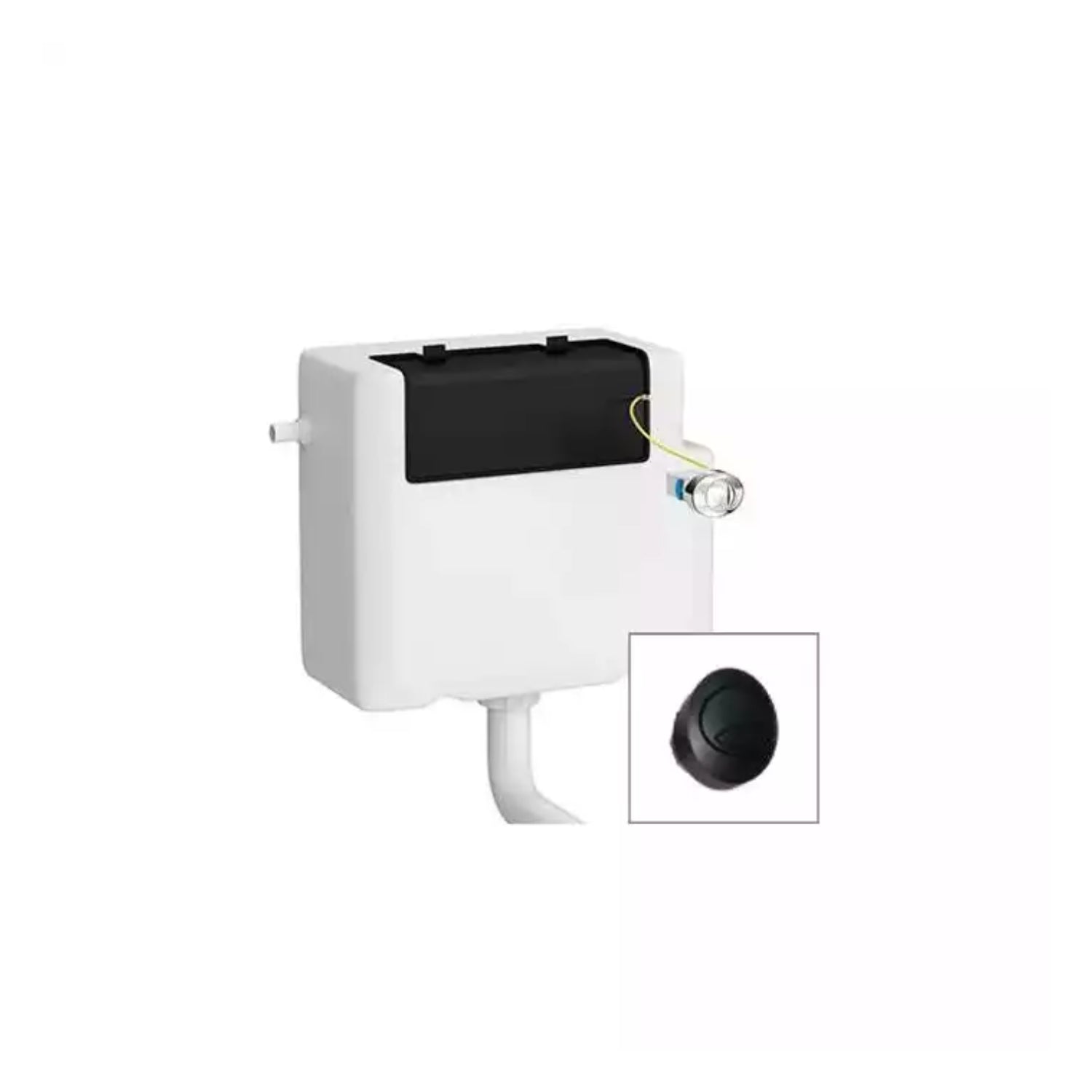Kartell Concealed Cistern Top Or Front Access with Black Push Button