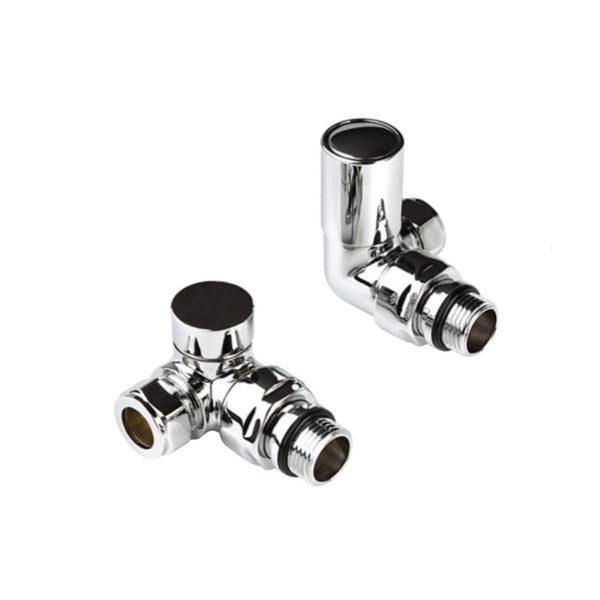 Kartell Corner Steel Radiator & Towel Rail Valve Chrome