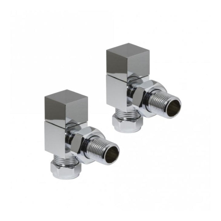 Kartell Cube Angled Steel Radiator Valve Chrome
