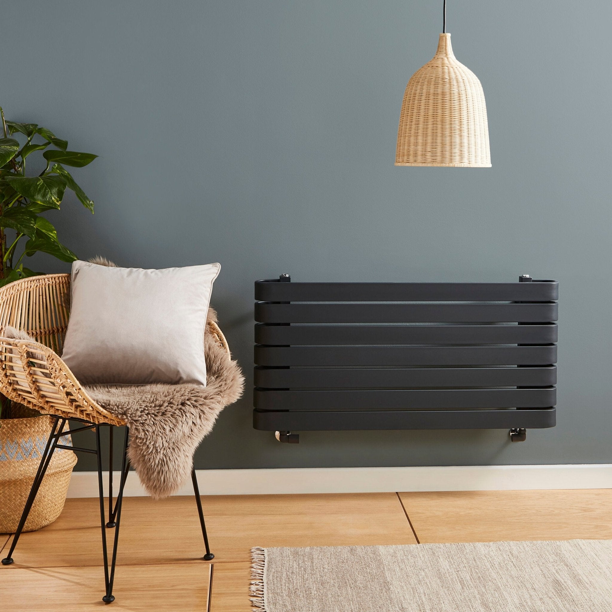 Kartell Denver Anthracite Horizontal Designer Rail Radiators