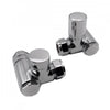 Kartell Dual Fuel Corner Radiator Valve For Elements 15mm (Pair), Chrome