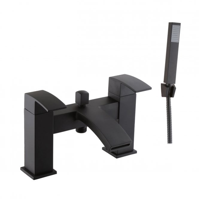 Kartell Fiuto Nero Bath Shower Mixer Tap Deck Mounted - Black