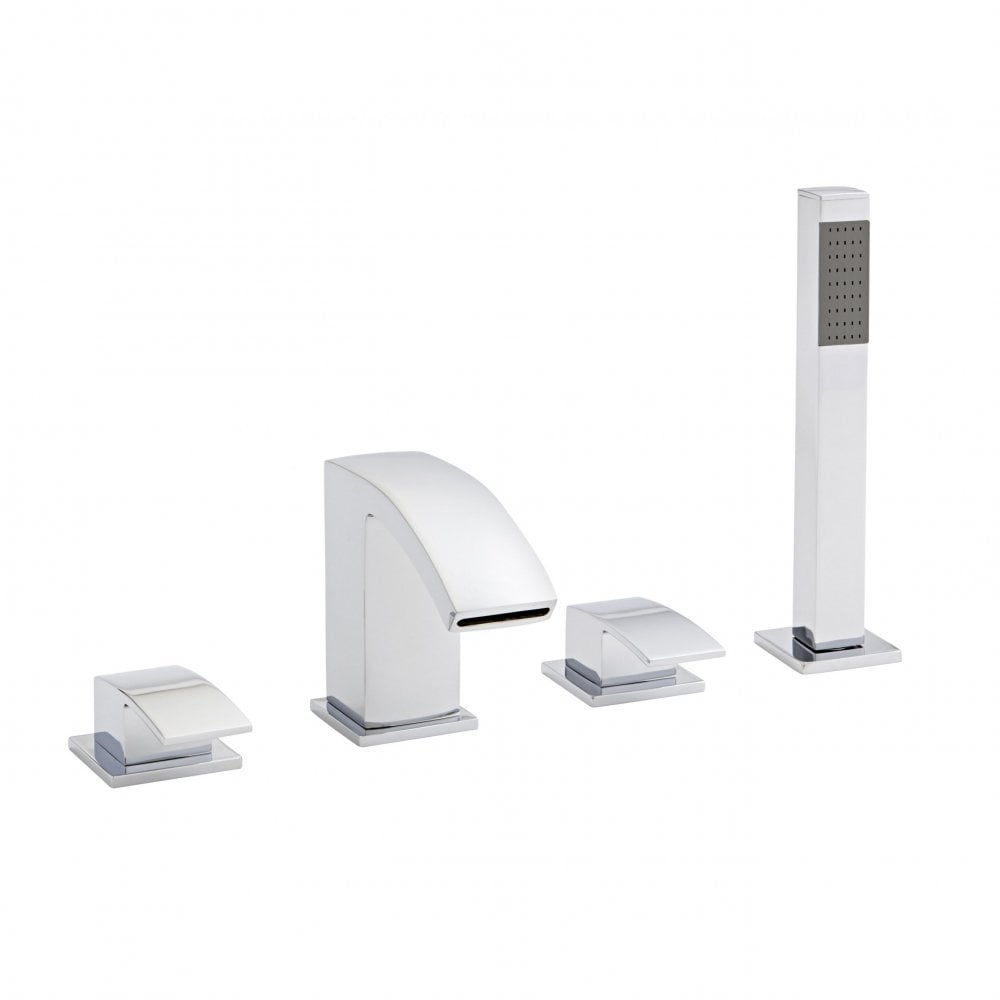 Kartell Flair Brass 4 Hole Bath Shower Mixer Tap