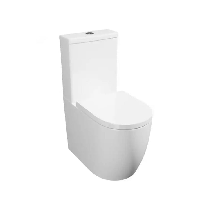 Kartell Genoa Round Rimless Comfort Height WC Pan with Cistern & Soft Close Seat