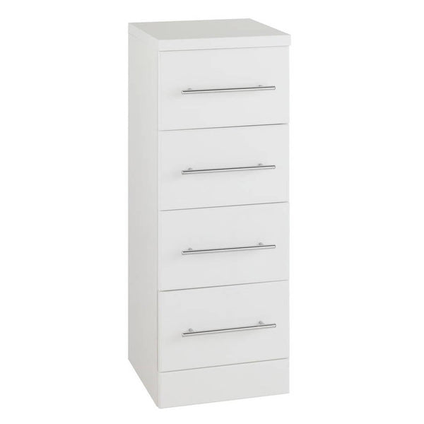Kartell Impakt Four Drawer Storage Unit, 300mm W x 300mm D - White