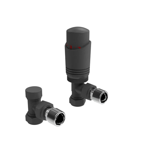 Kartell K - Design Angled Twin Valve Pack TRV, Anthracite