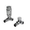 Kartell - K-Design Corner Twin Thermostatic Radiator Valves Pack - Chrome