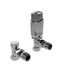 Kartell K-Design TRV Angled Twin Radiator Valve Pack, Chrome