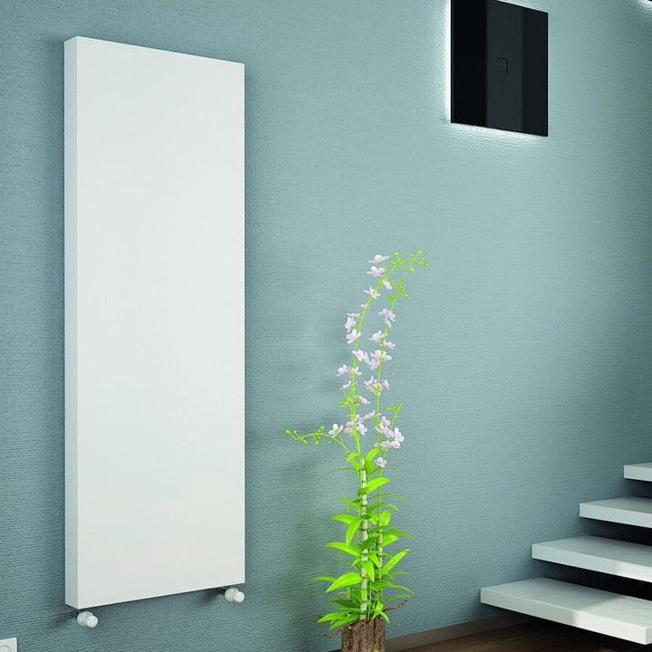 Kartell K - Flat Type 10 White Steel Single Panel Vertical Designer Radiators