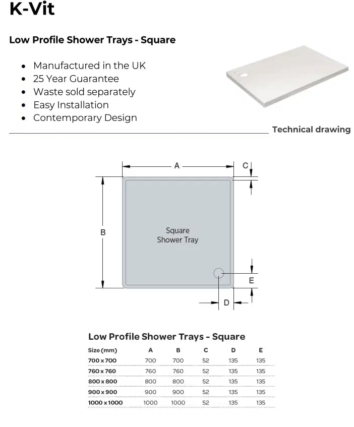 Kartell K - Vit Square Low Profile Tray