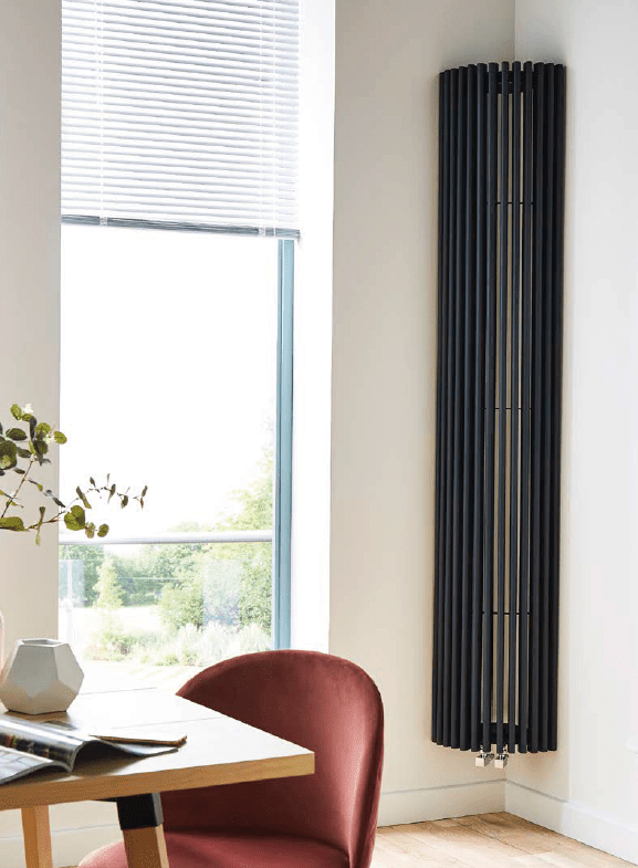 Kartell Kansas Steel Anthracite Vertical Designer Radiator, 2000mm x 276mm