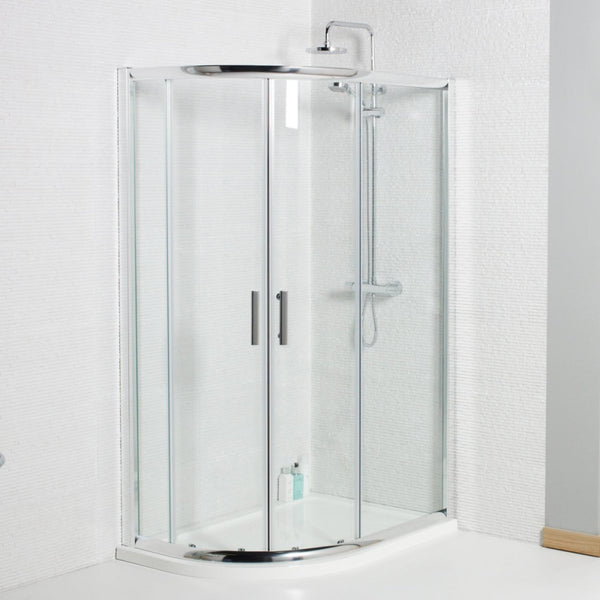 Kartell Koncept Offset Quadrant Shower Enclosure 1200mm x 900mm, 6mm Glass