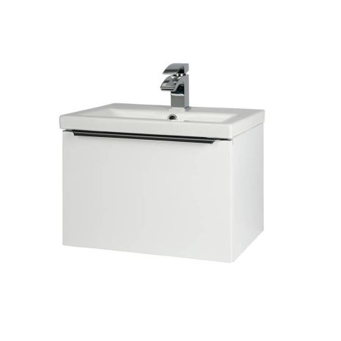 Kartell Kore Wall Mounted Ceramic Basin and Drawer Cabinet, 500mm x 355mm - White