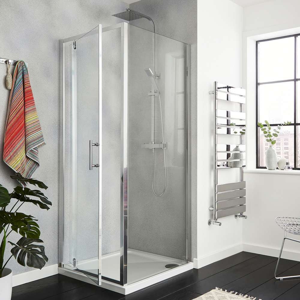 Kartell KV6 Pivot Enclosures Shower Door 1850mm x 760mm, 6mm Glass