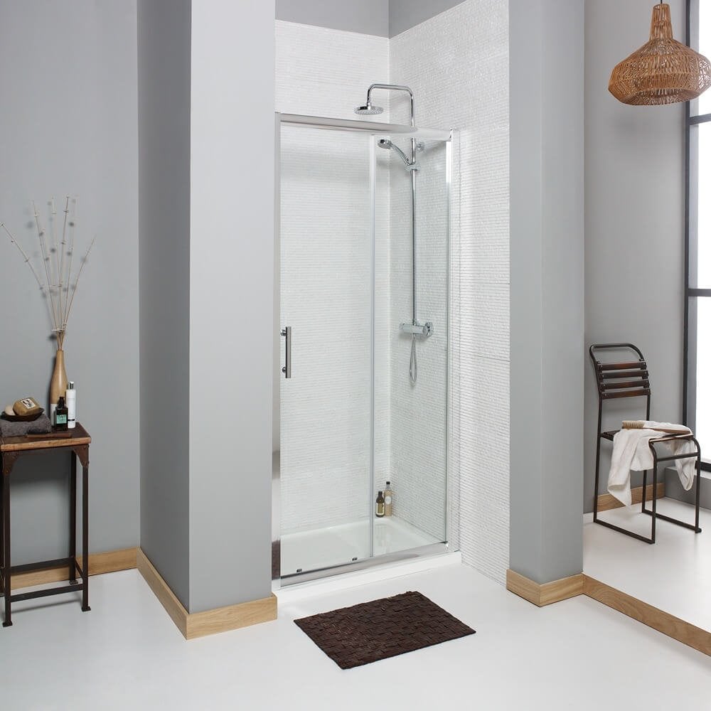 Kartell KV6 Sliding Enclosures Shower Door 1850mm x 1600mm, 6mm Glass