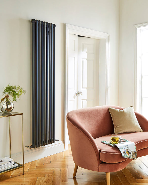 Kartell Laser Klassic Anthracite Steel Vertical Column Radiators