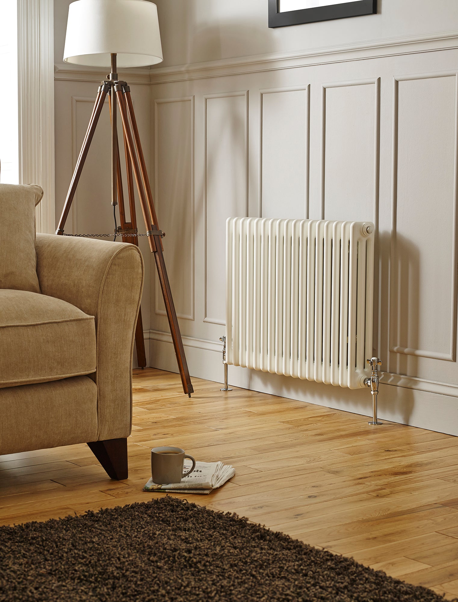 Kartell Klassic White Horizontal Column Radiator | Traditional Steel ...