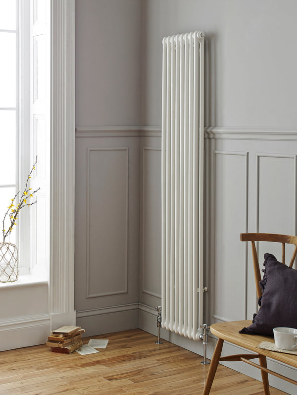 Kartell Laser Klassic White Steel Vertical Column Radiators