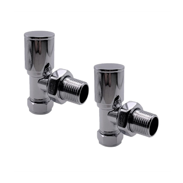 Kartell Modern Angled Steel Radiator Valve Chrome