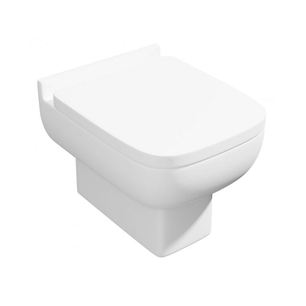 Kartell Options Wall Hung WC Pan With Premium Soft Close Seat, White