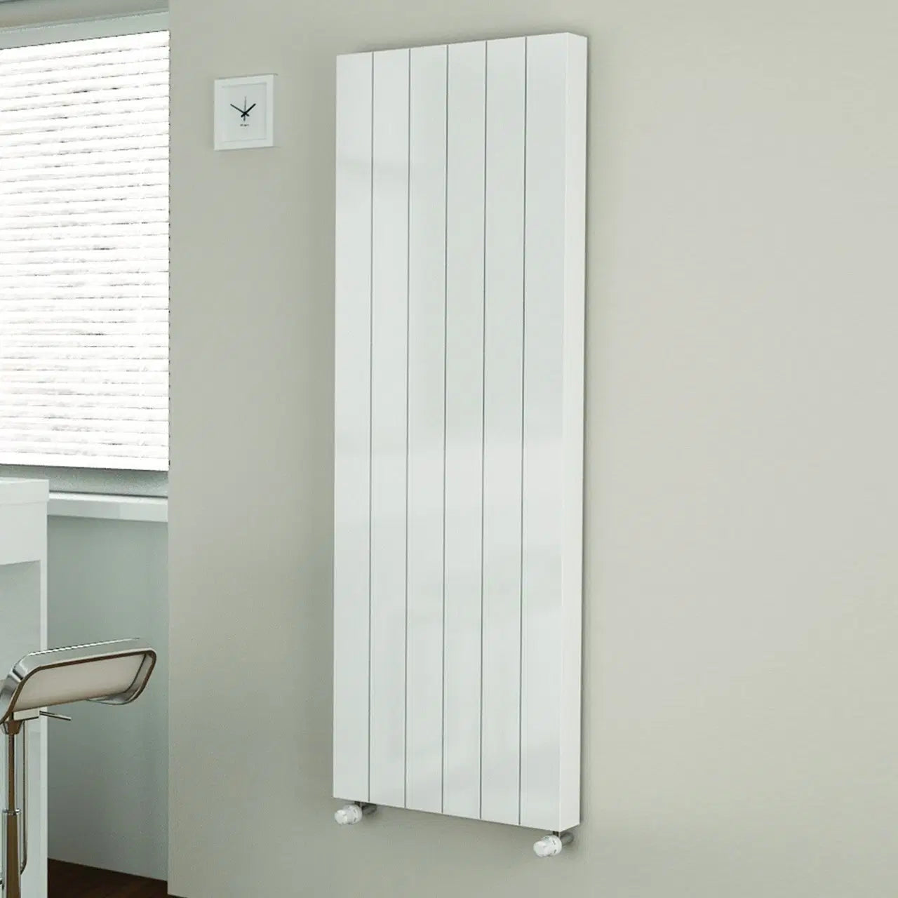 Kartell Premium K - Flat Type 20 White Steel Double Panel Vertical Designer Radiators