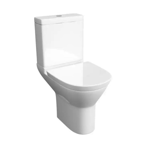 Kartell Project Round Ceramic Closed Couple Toilet WC Pan With Cistern & Soft Close Seat