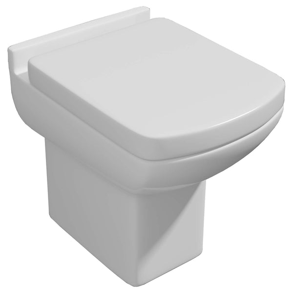 Kartell Pure Ceramic Back To Wall Toilet WC Pan With Soft Close Seat